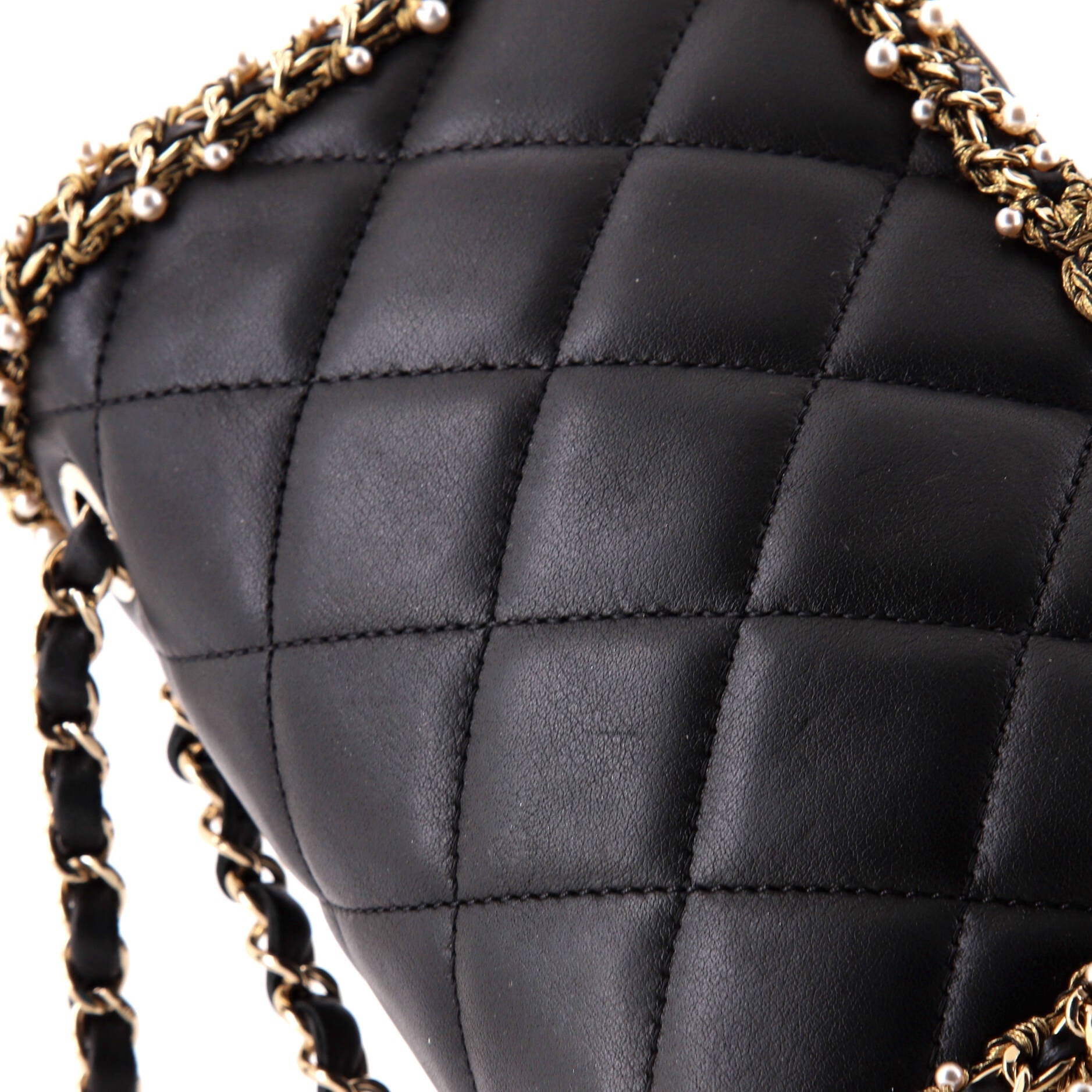 Chanel Pearl Edge Flap Quilted Lambskin Mini