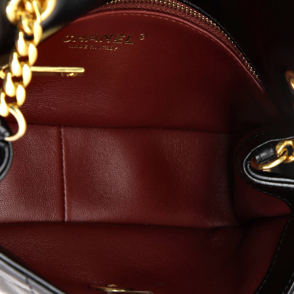 Chanel Resin Pearl Chain Flap Bag Quilted Lambskin Small