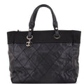 Chanel Biarritz Tote Quilted Coated Canvas Large