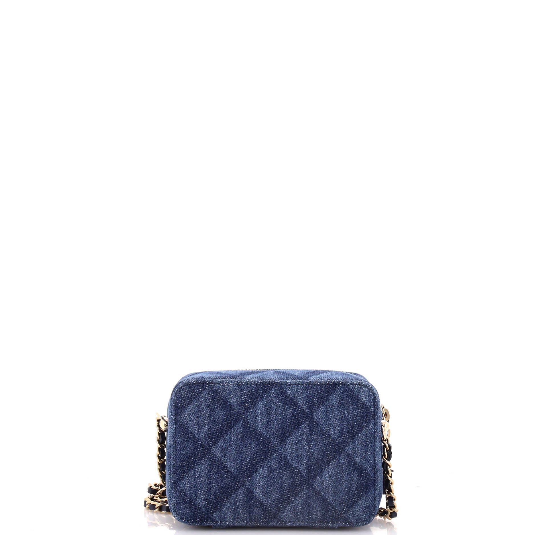 Chanel Camera Case Bag 3D Quilt Printed Denim