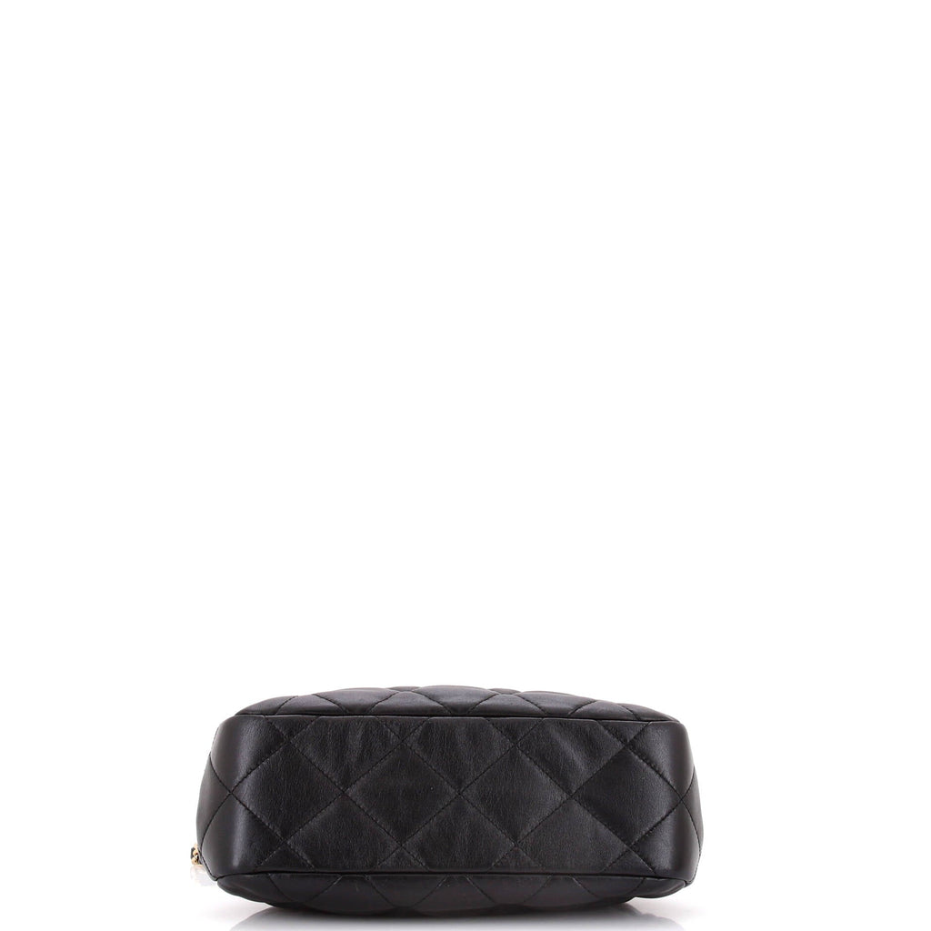 Chanel Kiss Lock Frame Shoulder Bag Quilt Lambskin Small