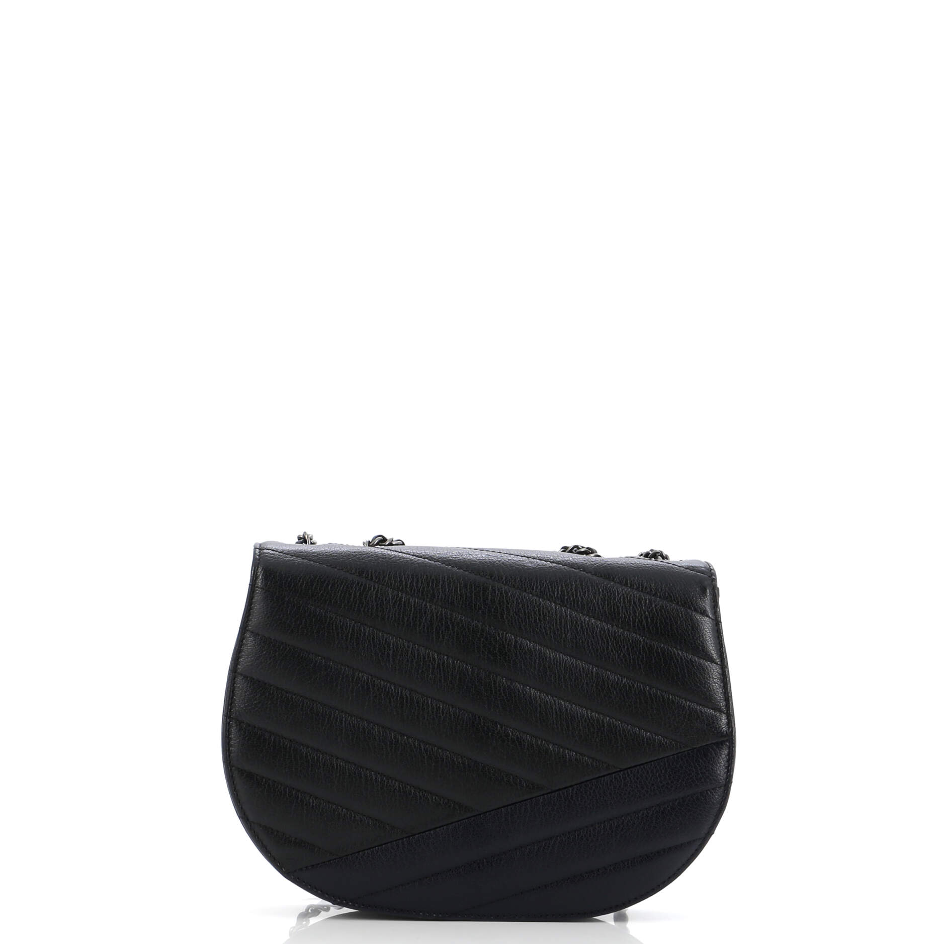 Chanel Gabrielle Saddle Crossbody Bag Chevron Goatskin Small