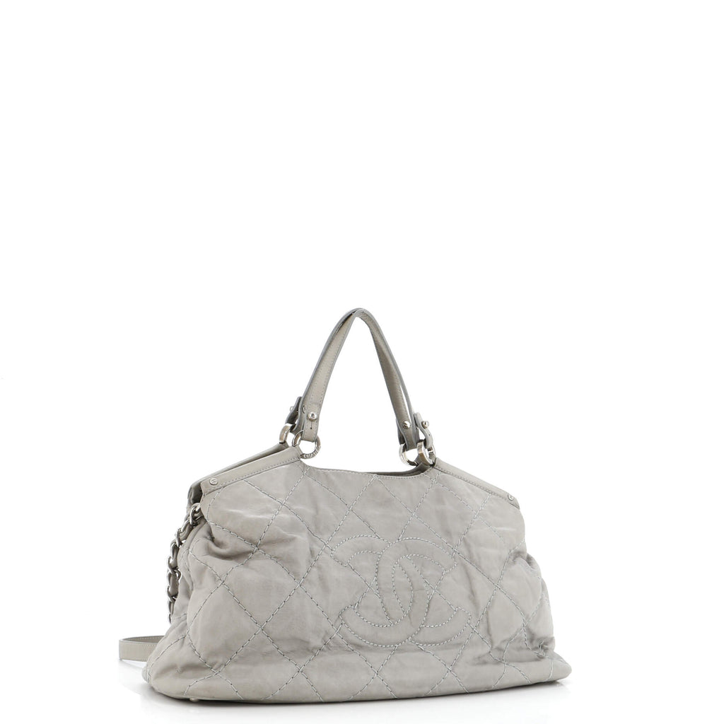 Chanel CC Sea Hit Tote Quilted Iridescent Calfskin Small