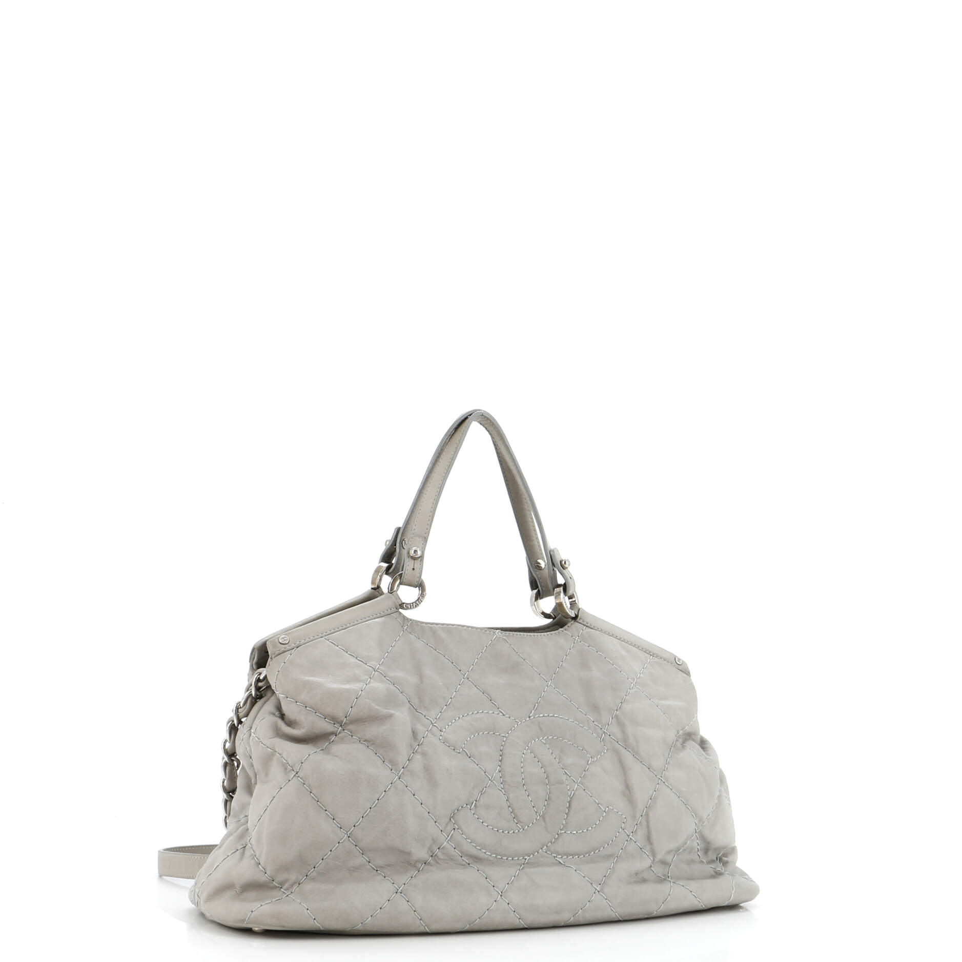 Chanel CC Sea Hit Tote Quilted Iridescent Calfskin Small