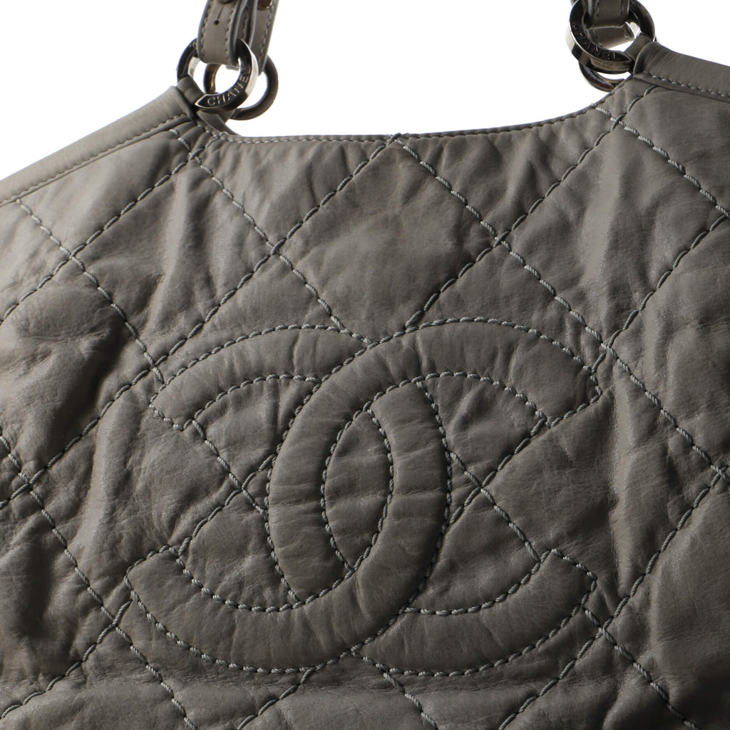 Chanel CC Sea Hit Tote Quilted Iridescent Calfskin Small