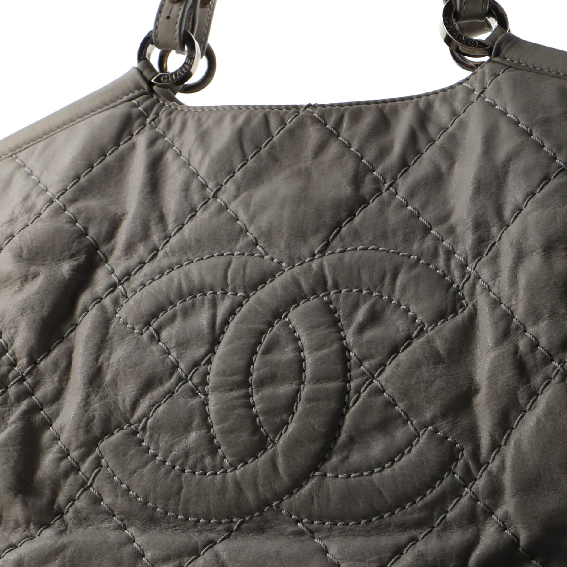 Chanel CC Sea Hit Tote Quilted Iridescent Calfskin Small