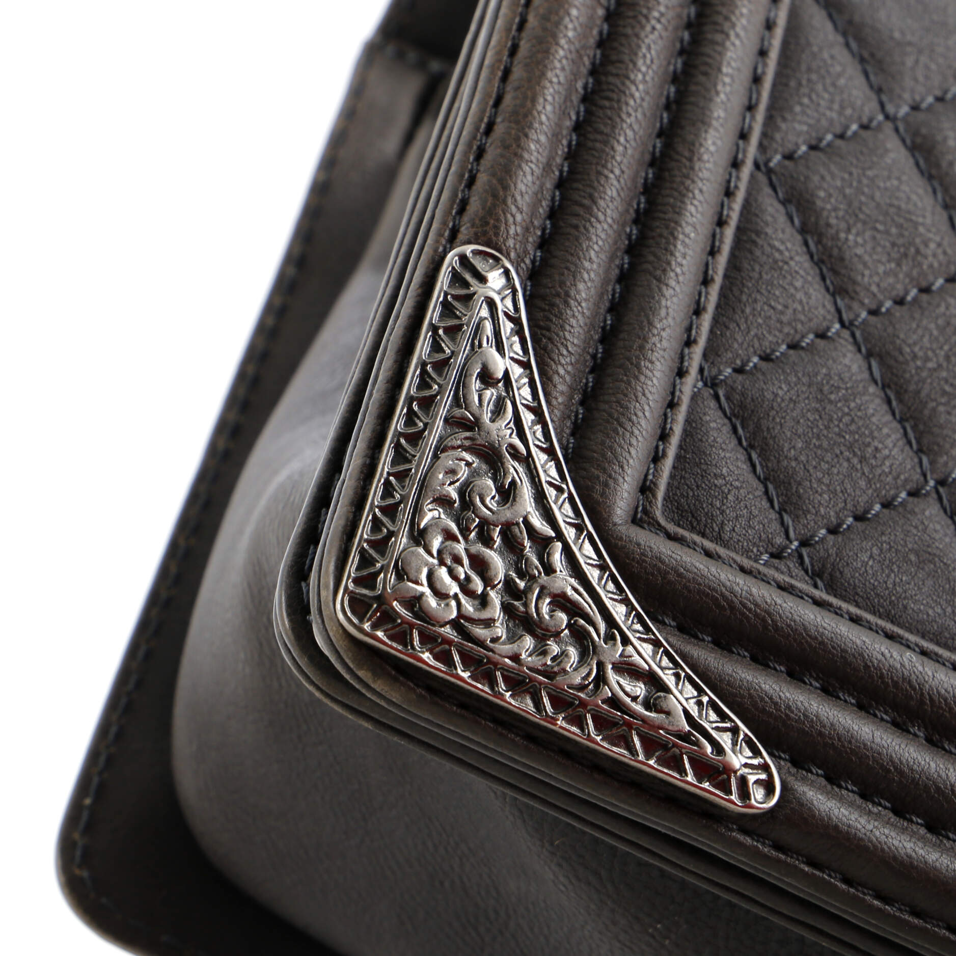 Chanel Paris-Dallas Boy Flap Bag Quilted Calfskin with Metal Adornments Old Medium