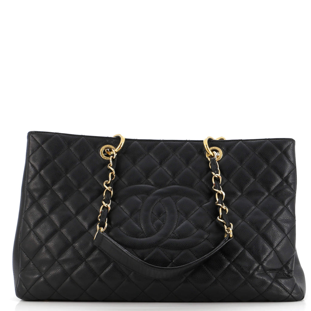 Chanel Grand Shopping Tote Quilted Caviar XL