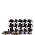 Chanel Wallet on Chain Quilted Houndstooth Tweed and Ribbon