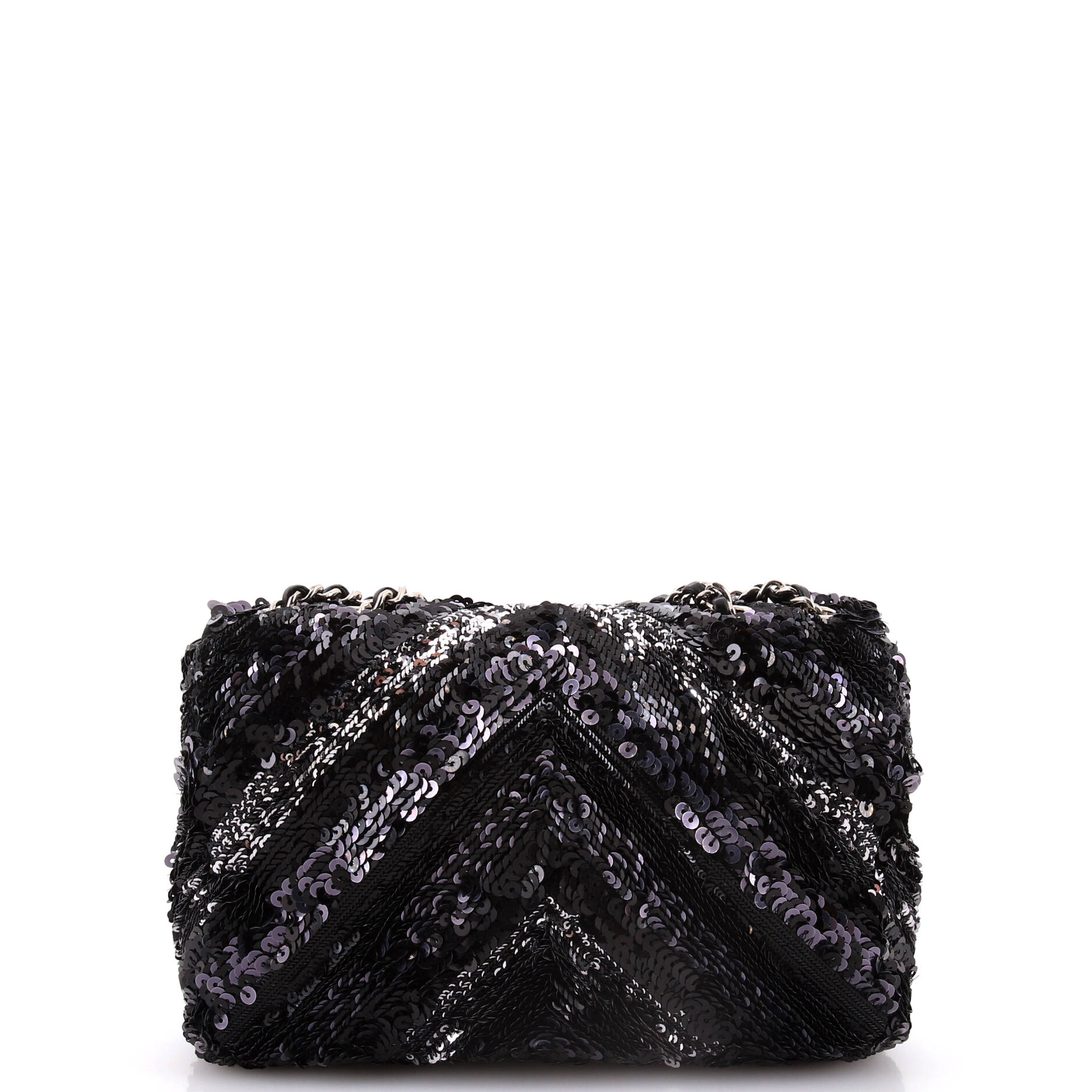 Chanel CC Flap Bag Chevron Sequins Mini