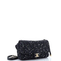 Chanel Pearl Handle Flap Bag Quilted Tweed Medium