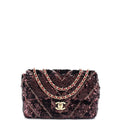 Chanel CC Flap Bag Chevron Sequins Mini