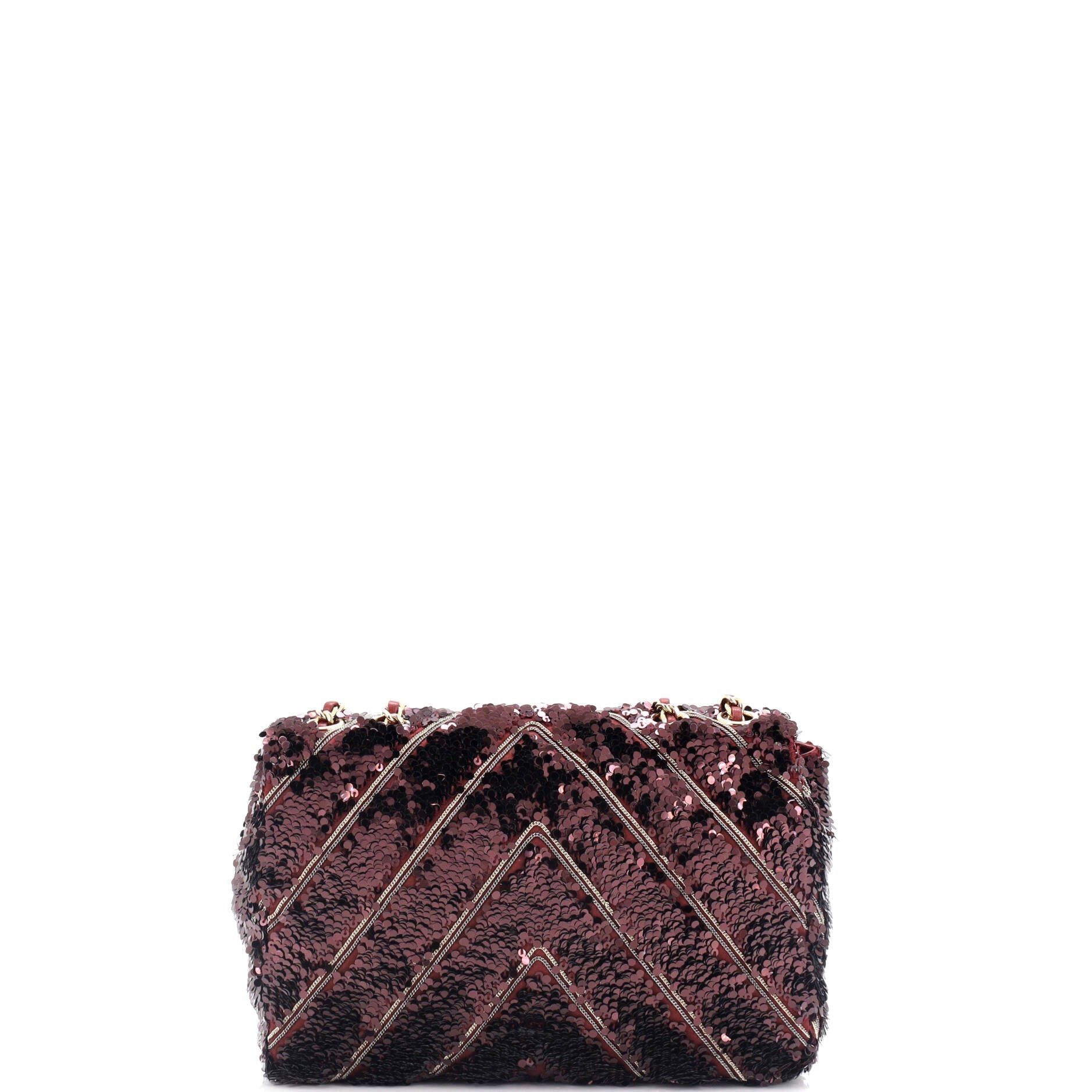 Chanel CC Flap Bag Chevron Sequins Mini