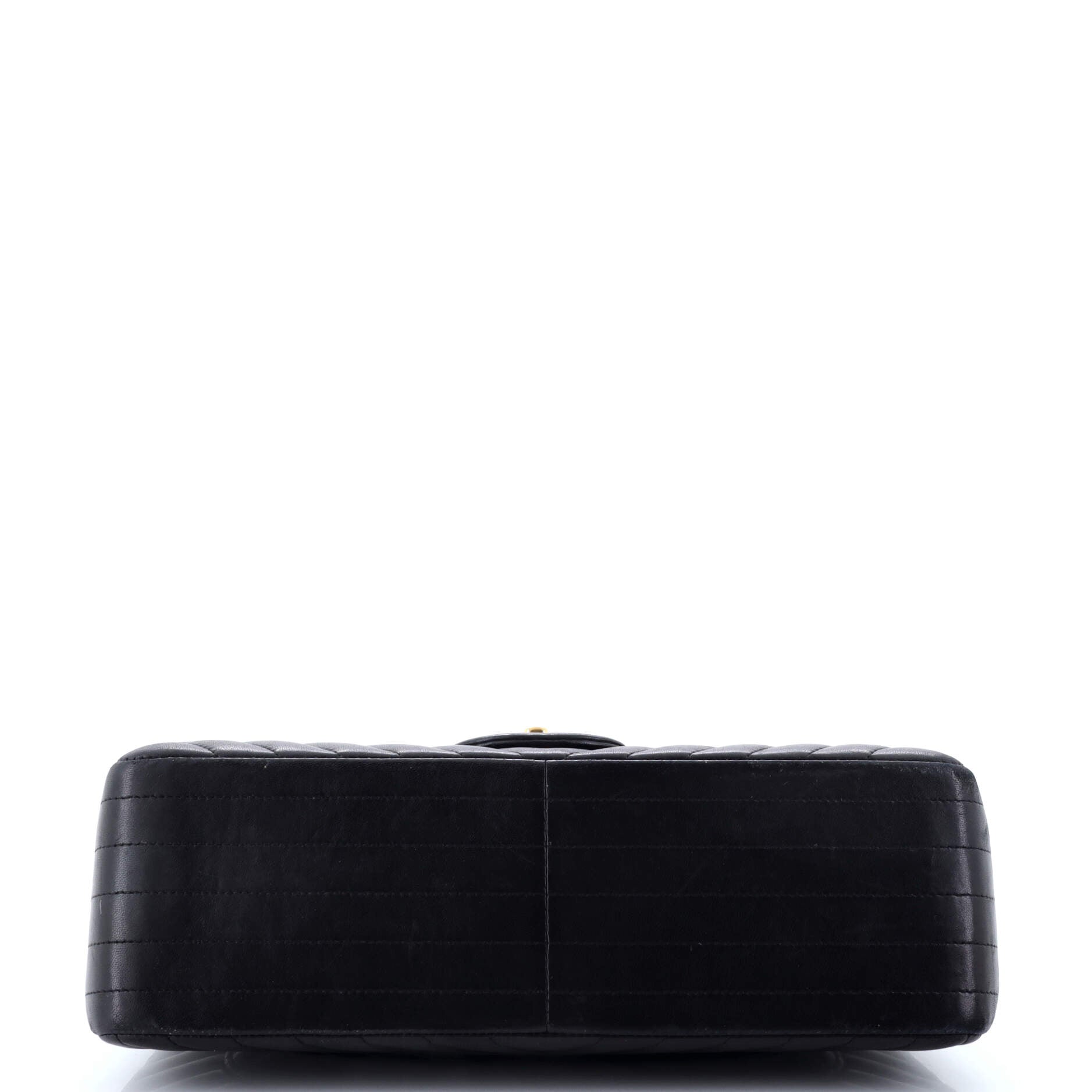 Chanel Classic Double Flap Bag Chevron Lambskin Jumbo