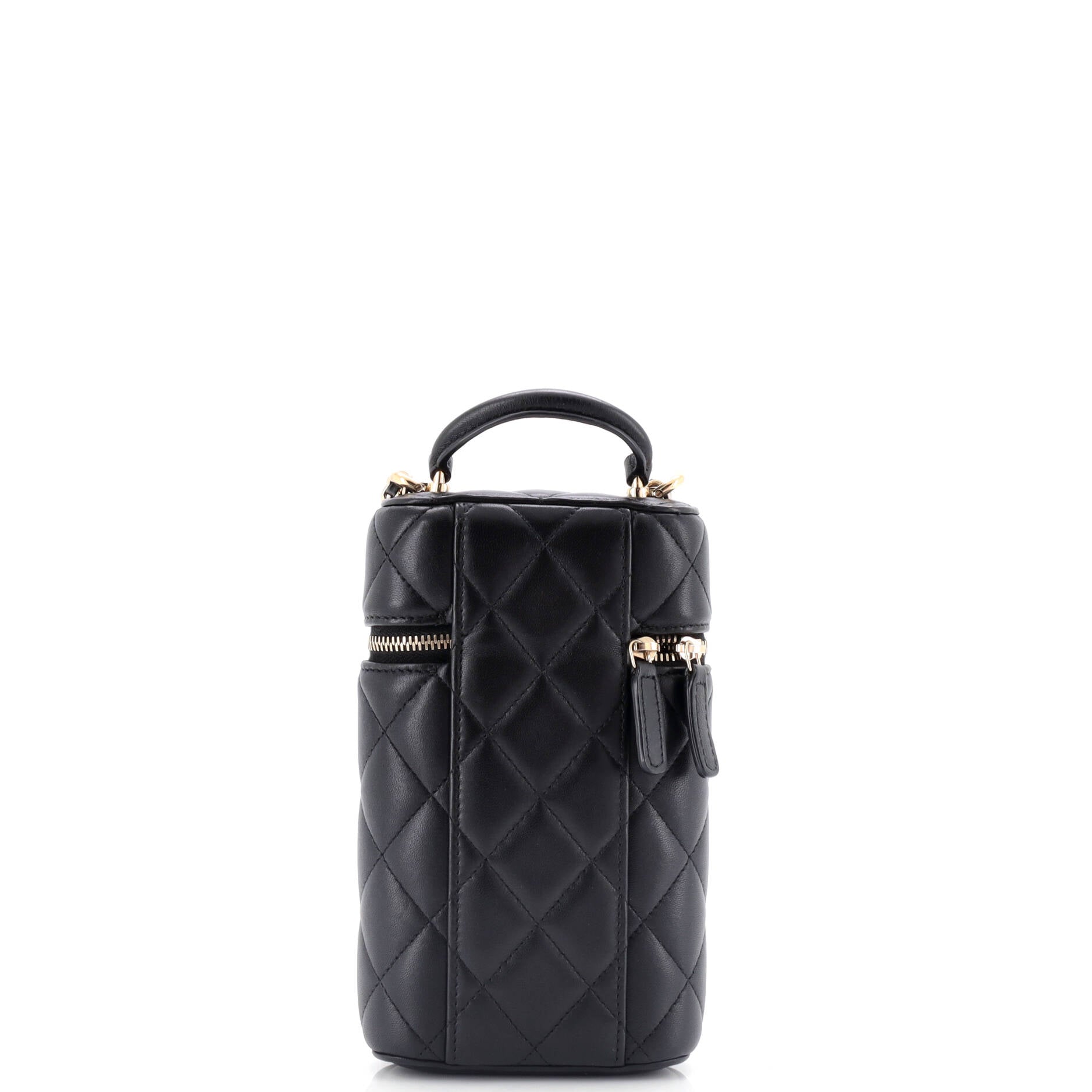 Chanel Classic Vanity Top Handle Phone Holder with Chain Quilted Lambskin