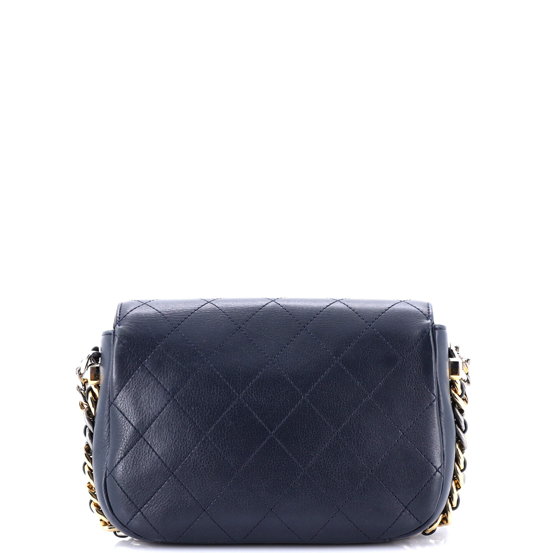 Chanel Two Tone Envelope Flap Bag Quilted Calfskin Medium