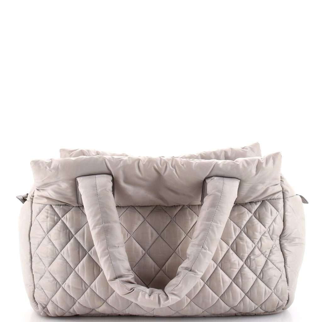 Chanel Coco Cocoon Zipped Tote Quilted Nylon Large