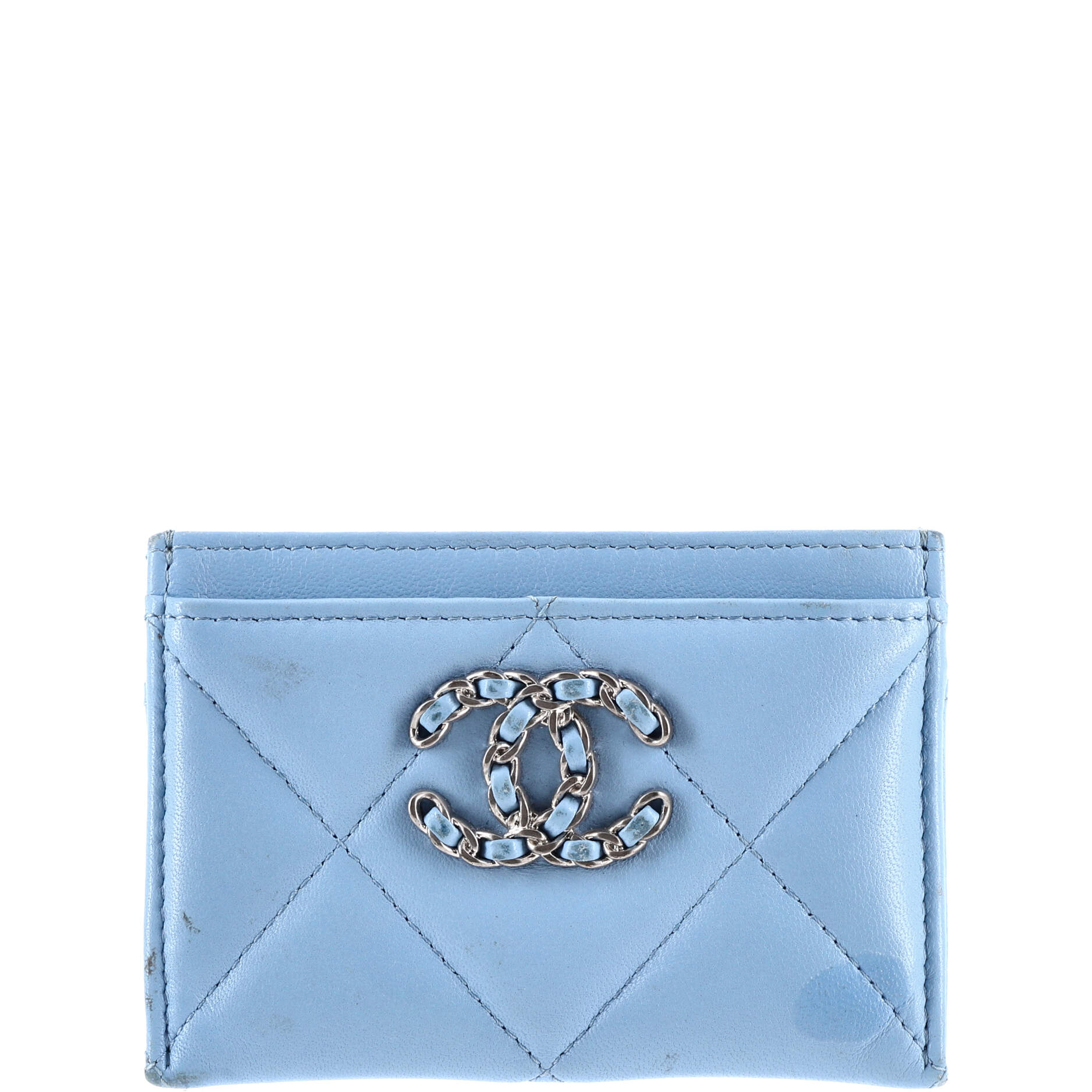 Chanel 19 Card Holder Quilted Leather