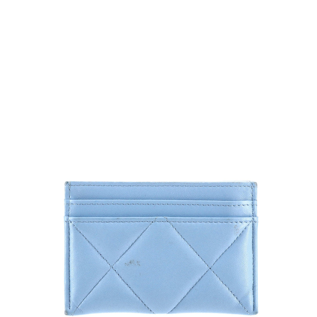Chanel 19 Card Holder Quilted Leather