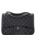 Chanel Classic Double Flap Bag Quilted Caviar Jumbo