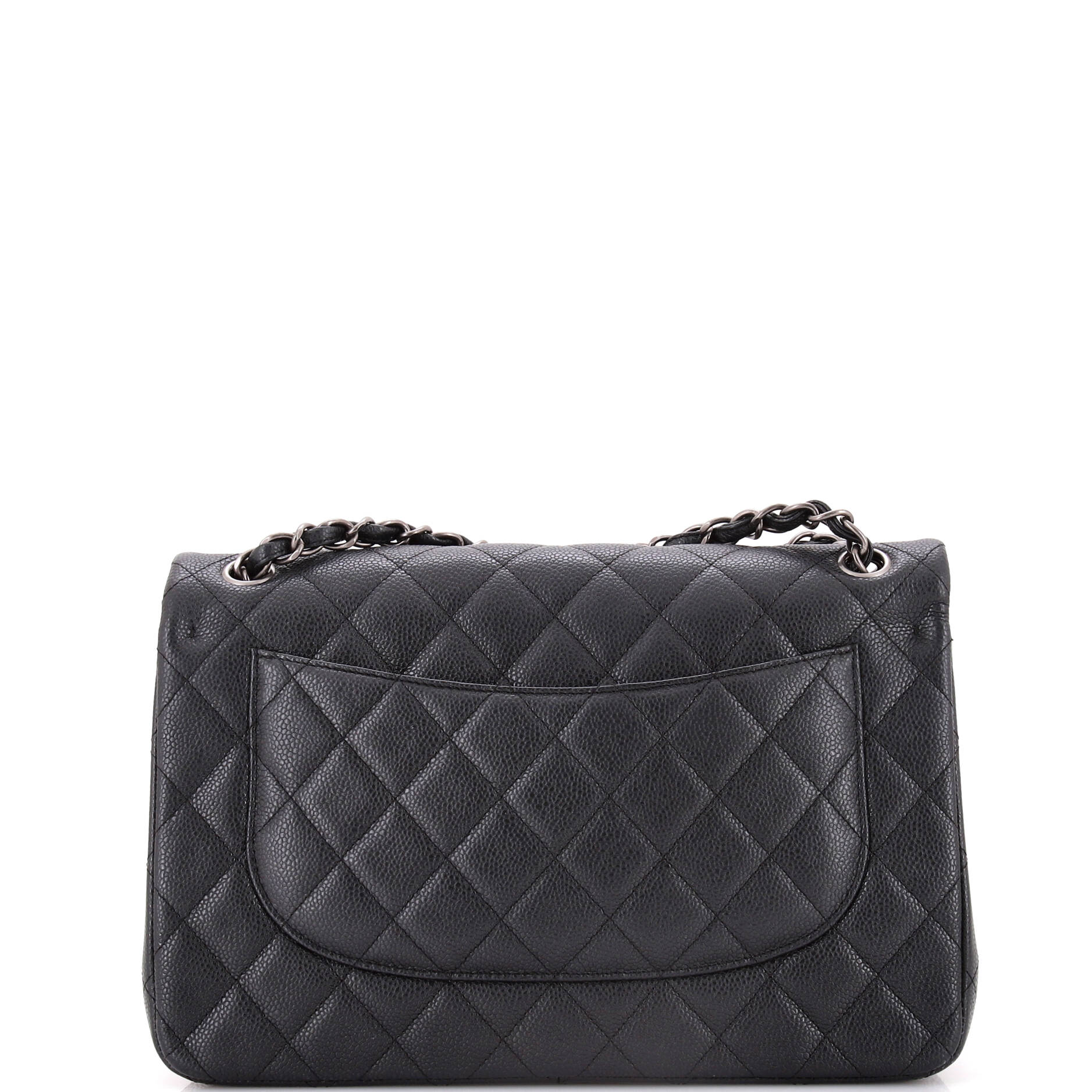 Chanel Classic Double Flap Bag Quilted Caviar Jumbo