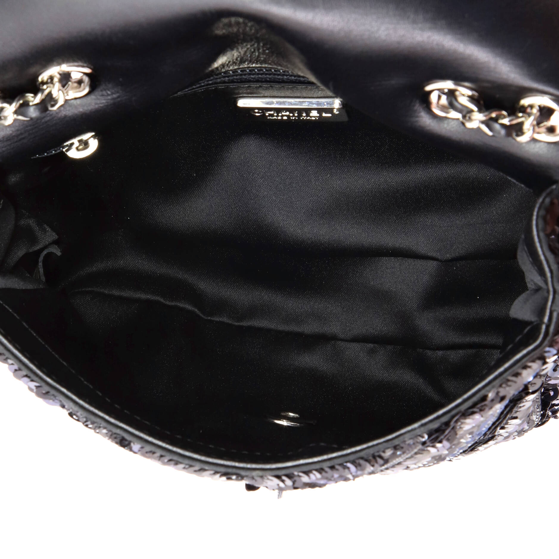 Chanel CC Flap Bag Chevron Sequins Mini
