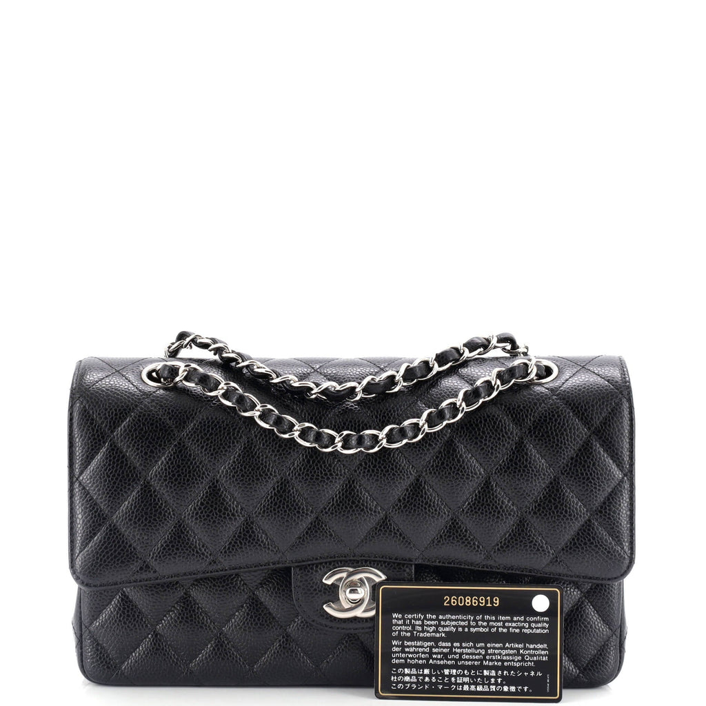 Chanel Classic Double Flap Bag Quilted Caviar Medium