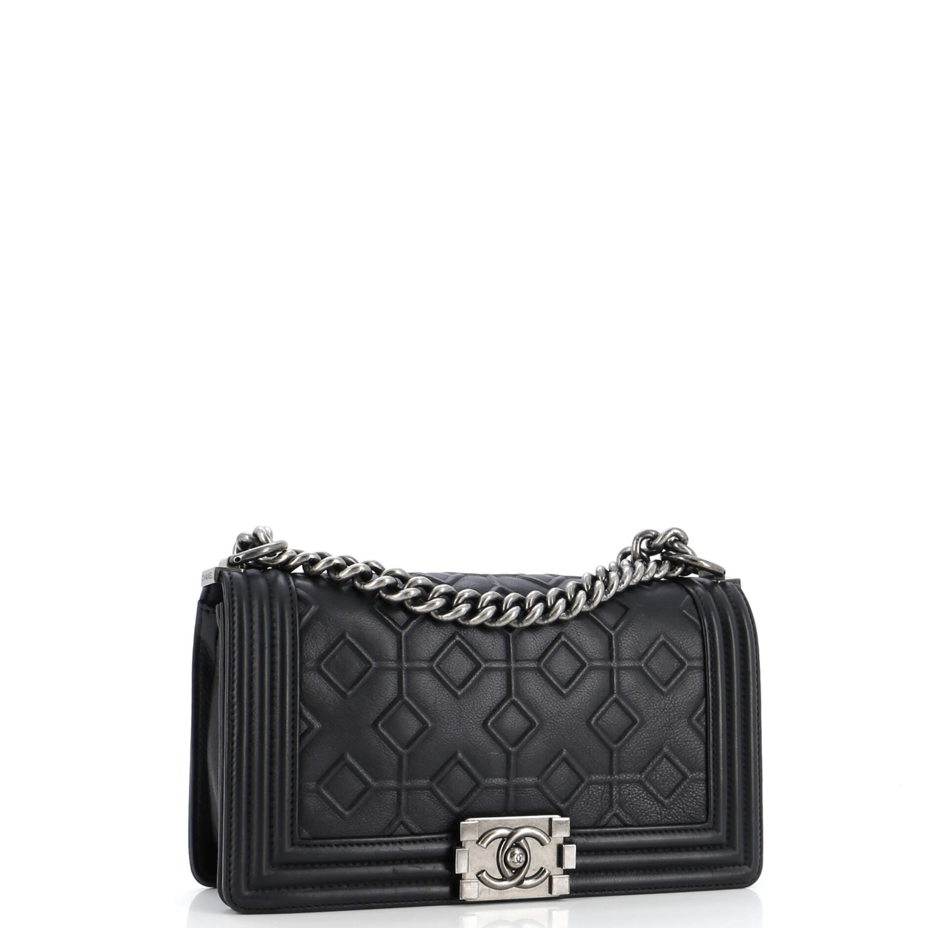 Chanel Arabesque Boy Flap Bag Embossed Calfskin Old Medium