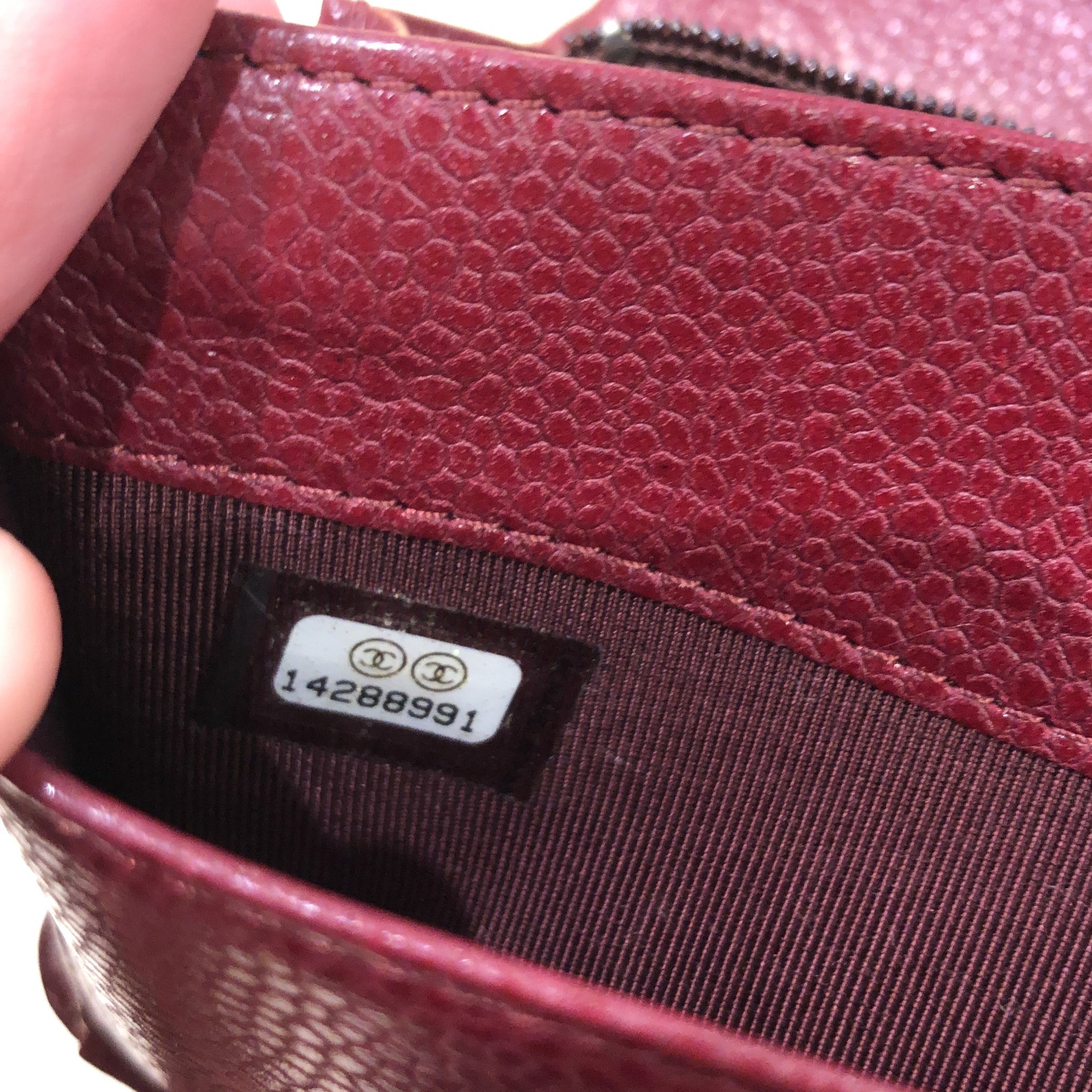 Chanel L-Yen Wallet Quilted Caviar
