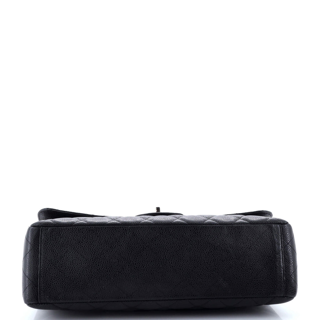Chanel Classic Single Flap Bag Quilted Caviar Maxi