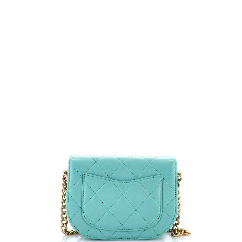 Chanel Moon Flap Messenger Bag Quilted Calfskin Mini