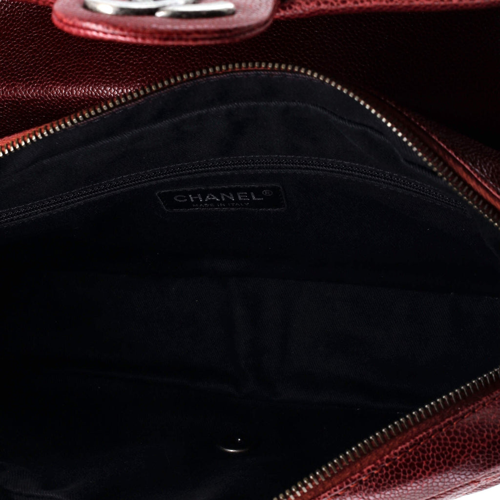Chanel Easy Flap Bag Quilted Caviar Jumbo
