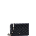 Chanel Pearl Strap Wallet on Chain Quilted Lambskin