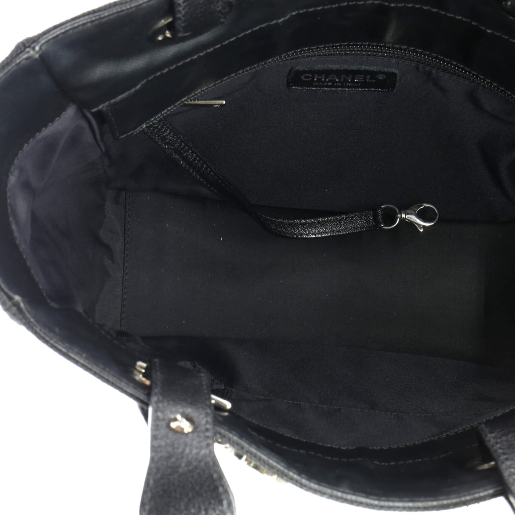 Chanel Biarritz Tote Quilted Coated Canvas Small
