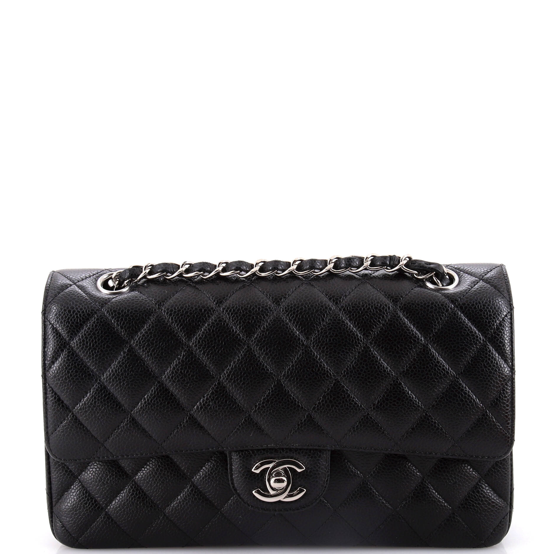 Chanel Classic Double Flap Bag Quilted Caviar Medium
