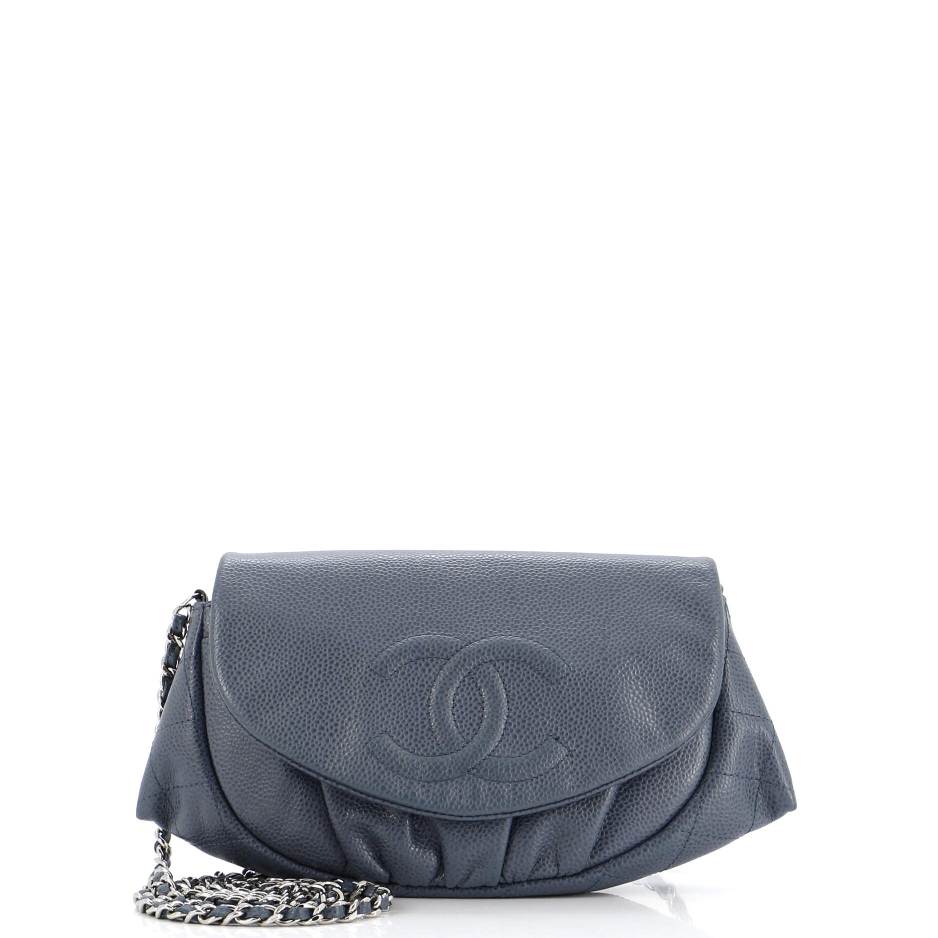 Chanel Half Moon Wallet on Chain Caviar