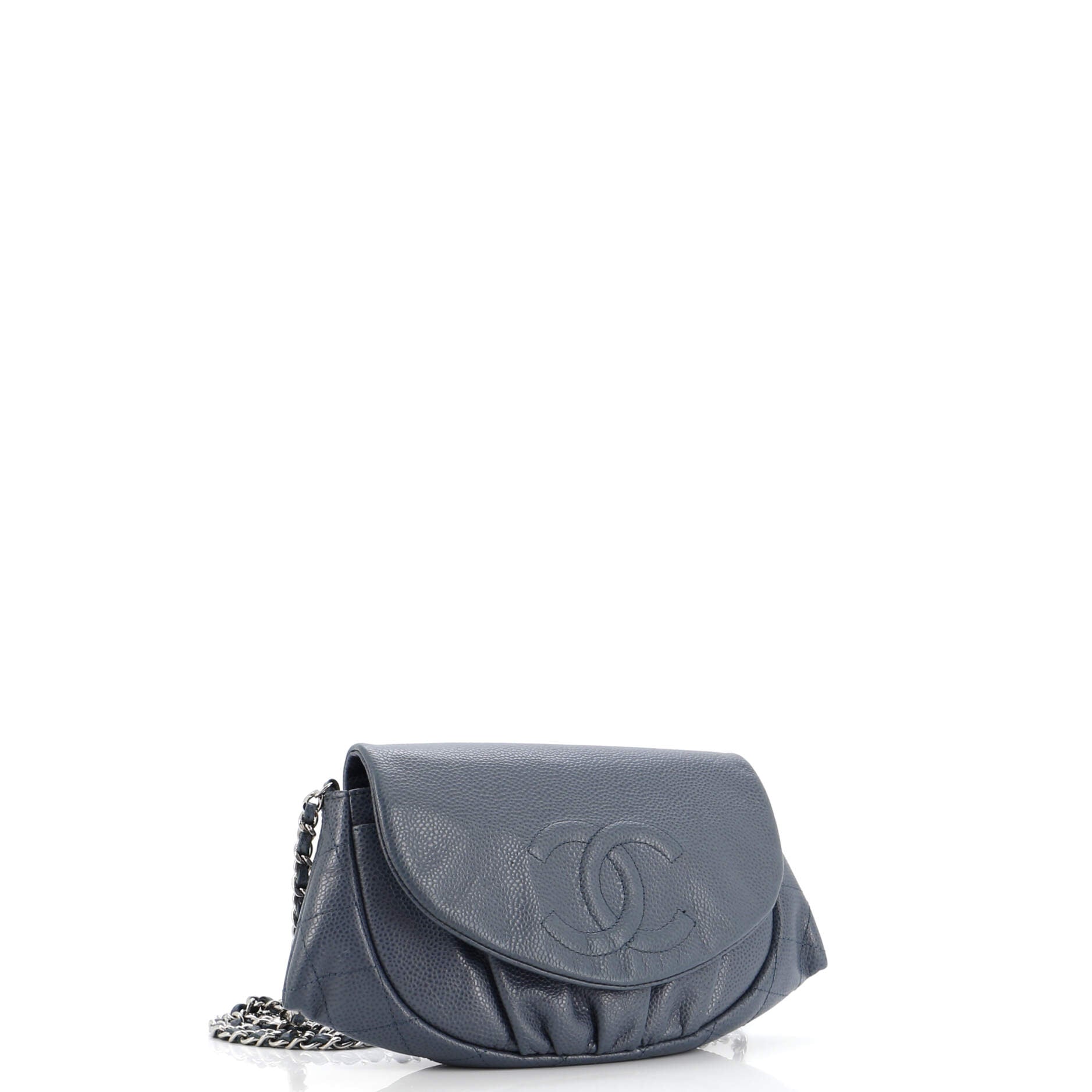 Chanel Half Moon Wallet on Chain Caviar