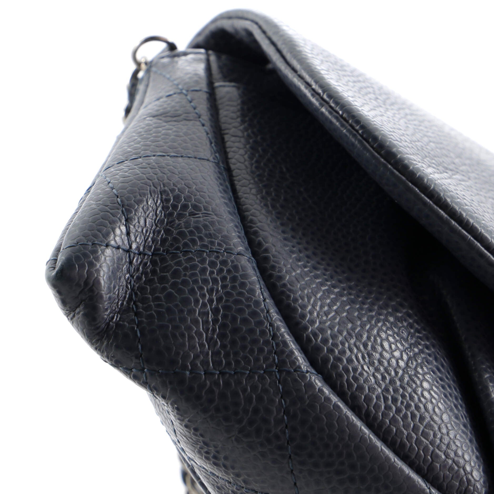 Chanel Half Moon Wallet on Chain Caviar