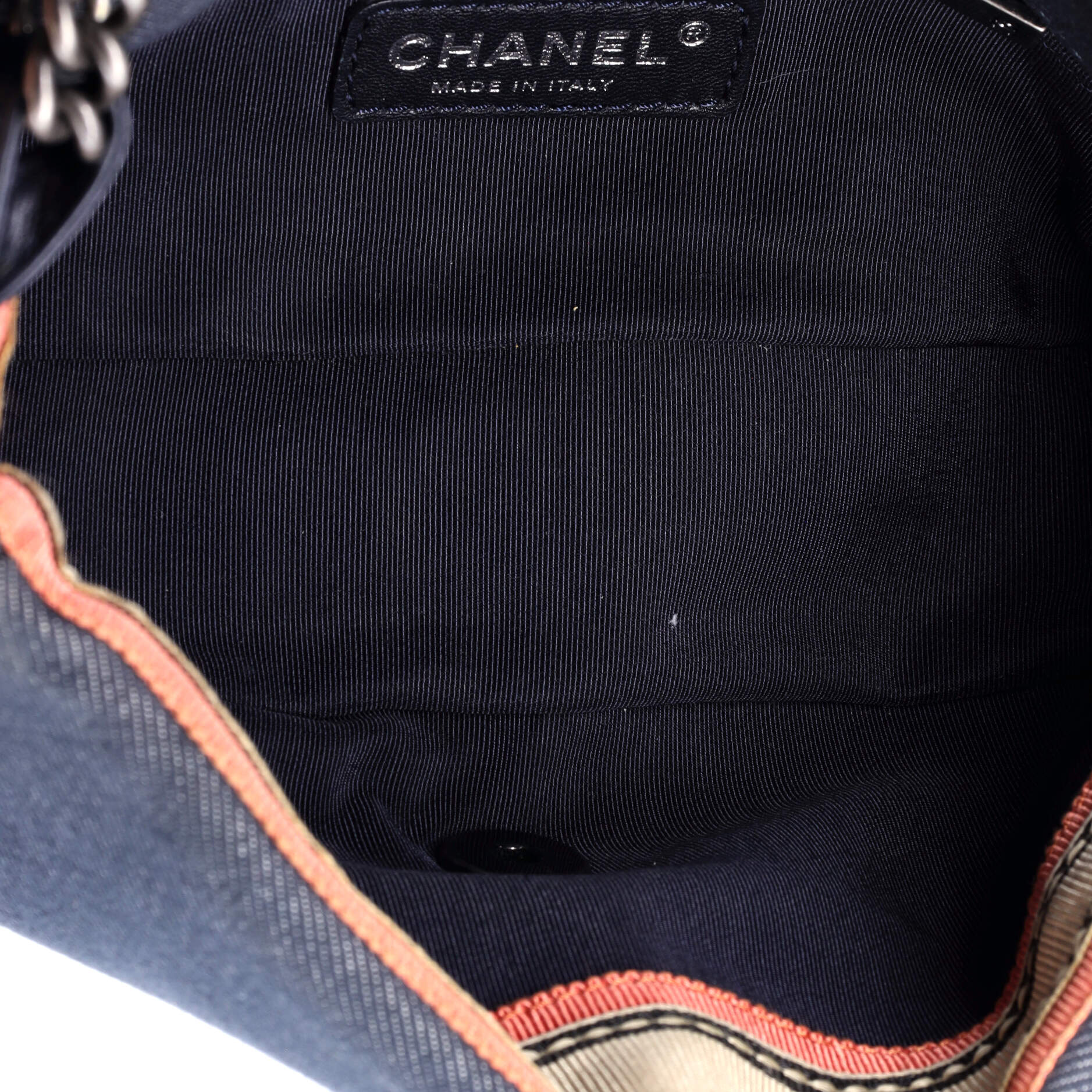 Chanel CC Flap Bag Scale Effect Denim Small