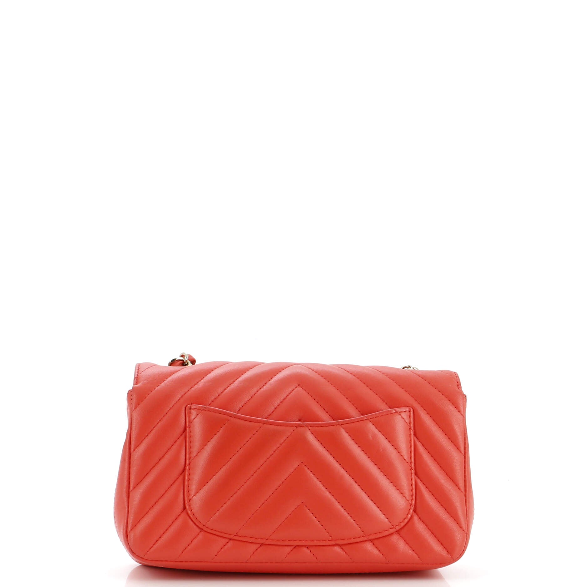 Chanel Classic Single Flap Bag Chevron Lambskin Mini