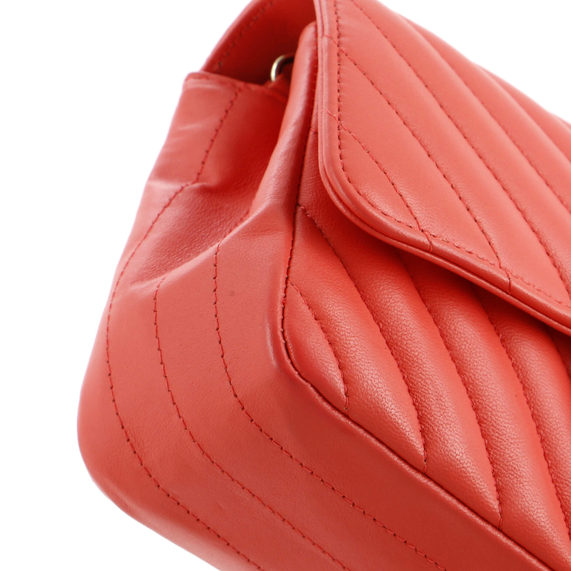 Chanel Classic Single Flap Bag Chevron Lambskin Mini