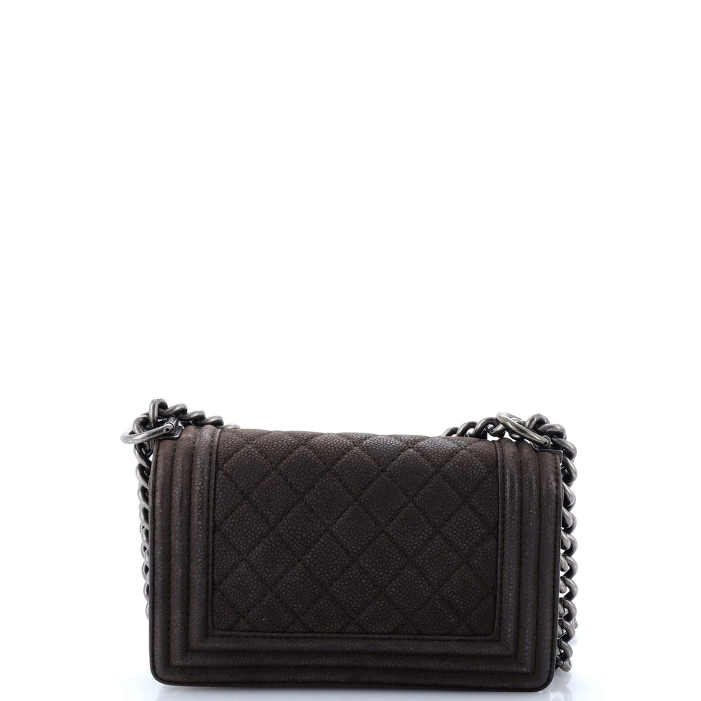 Chanel Boy Flap Bag Quilted Matte Caviar Small
