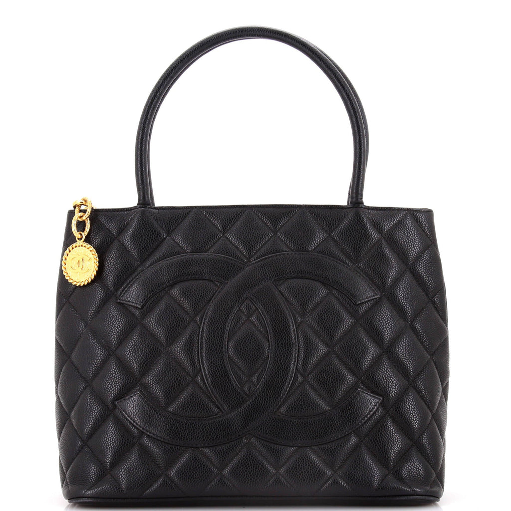 Chanel Medallion Tote Quilted Caviar