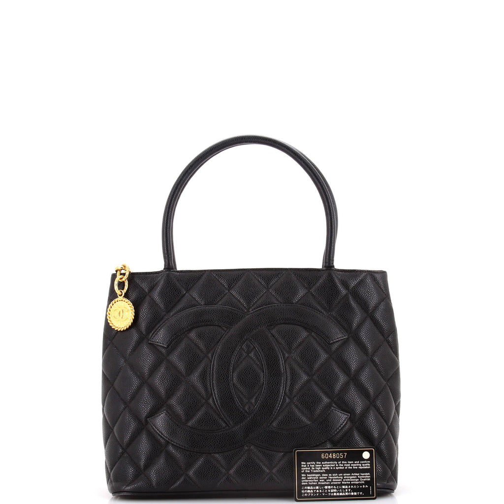 Chanel Medallion Tote Quilted Caviar