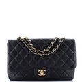 Chanel Classic Single Flap Bag Quilted Caviar Jumbo