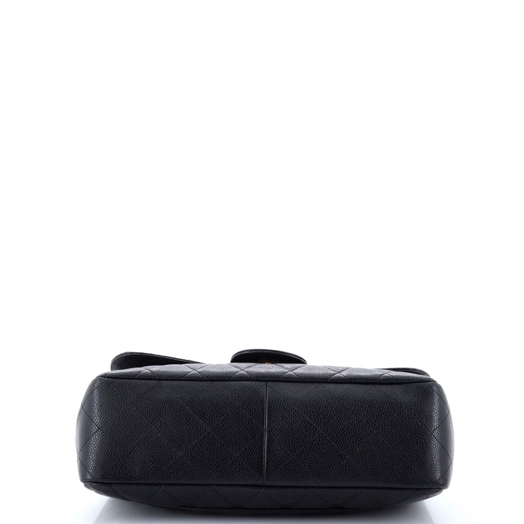 Chanel Classic Single Flap Bag Quilted Caviar Jumbo