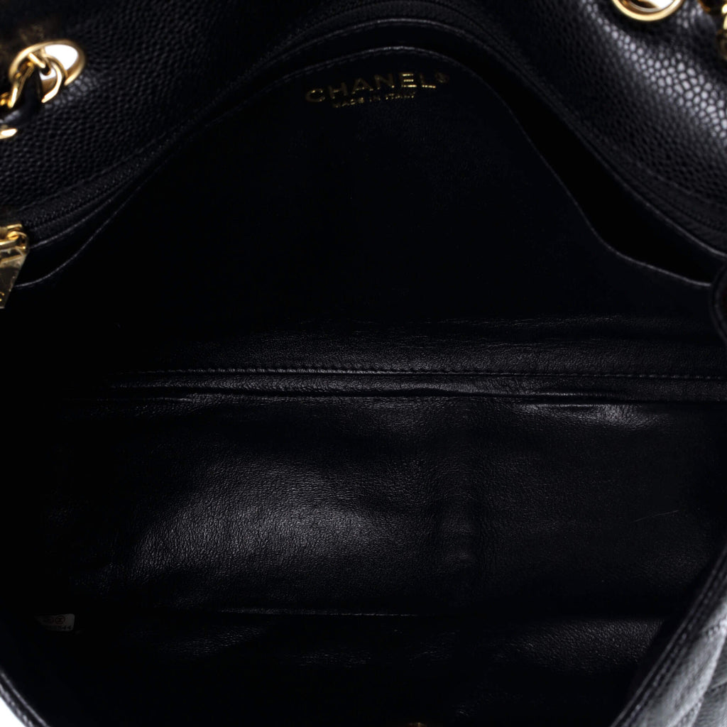 Chanel Classic Single Flap Bag Quilted Caviar Jumbo