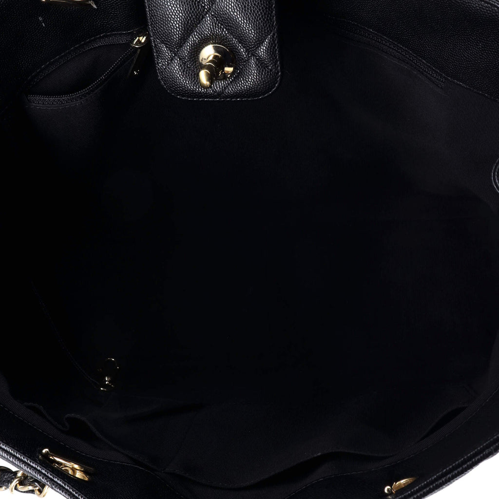 Chanel Classic CC Shopping Tote Quilted Caviar Large