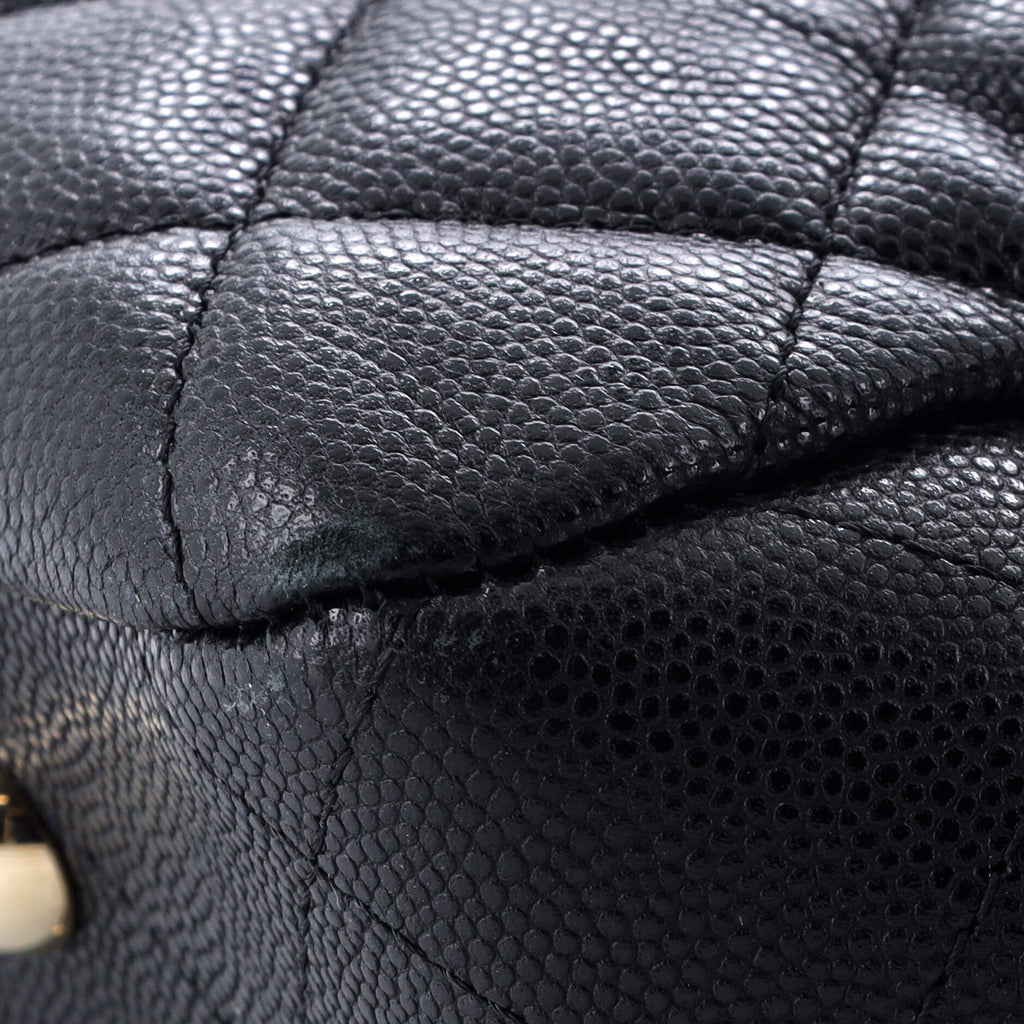 Chanel Classic CC Shopping Tote Quilted Caviar Large