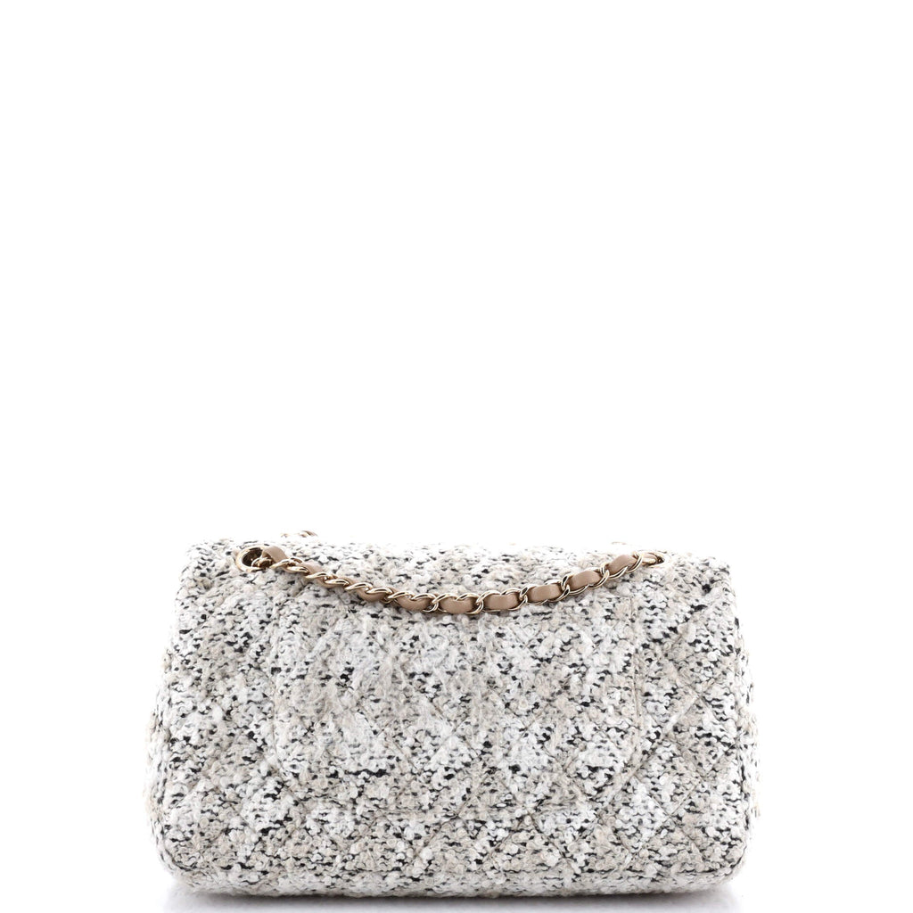Chanel Classic Double Flap Bag Quilted Tweed Medium